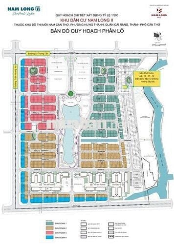 Bán 3 nền liền kề vị trí đẹp tại Khu đô thị Nam Long 2, Cần Thơ