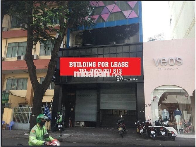 Cho thuê tòa nhà 10 tầng TT Q1 – 277 Nguyễn Trãi – 300 tr tháng