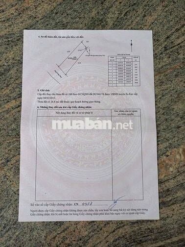 ĐẤT GIÁP SÔNG CHẤT ĐẤT PHA ĐỎ Ở GẦN TRUNG TÂM EAKAR