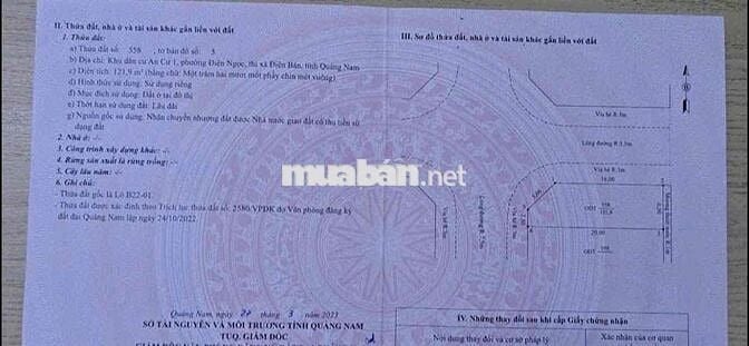 Bán 2 lô góc khu an cư 1 Điện ngọc đã có giấy phép xây dựng