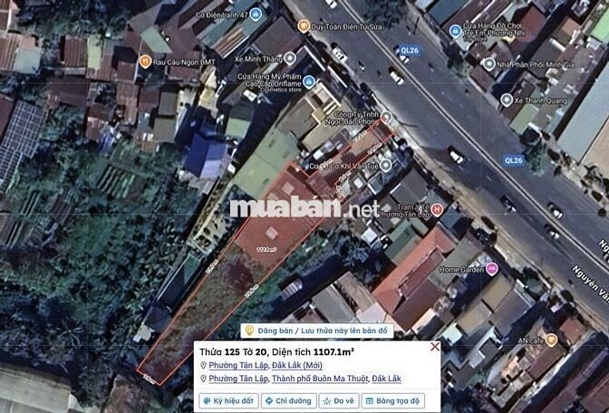 BÁN KHO/XƯỞNG MẶT TIỀN ĐƯỜNG LỚN Số 390 NGUYỄN VĂN CỪ – P. TÂN LẬP BMT