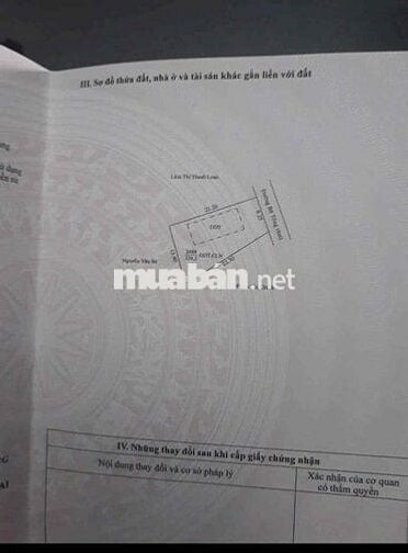 Đất Tân An TDM Bình Dương đường 4m nhánh Huỳnh Thị Hiếu.nở hậu 13,9m