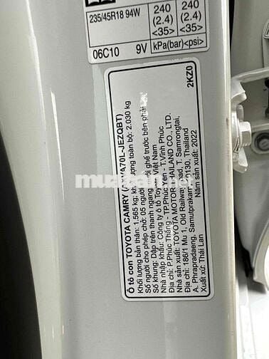 Toyota Camry 2022 2.5Q - Trắng ngọc trai HÃNG BH