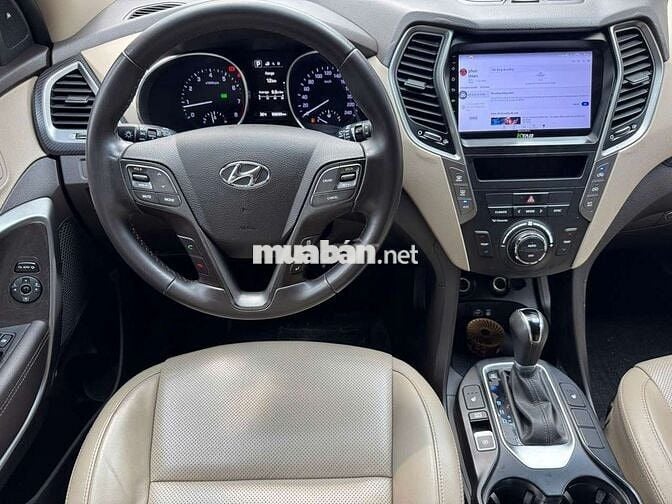 Hyundai Santafe 2017 2.4L 4WD,máy xăng,màu trắng