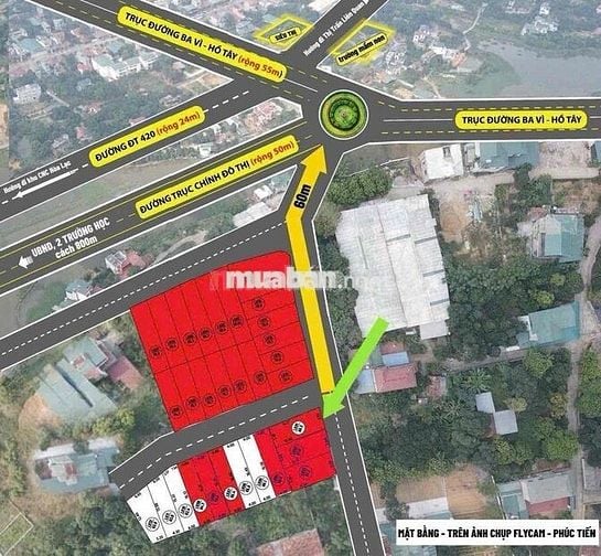 68,3M LÔ GÓC FULL THỔ CƯ TẠI BÌNH YÊN GẦN ĐƯỜNG 420