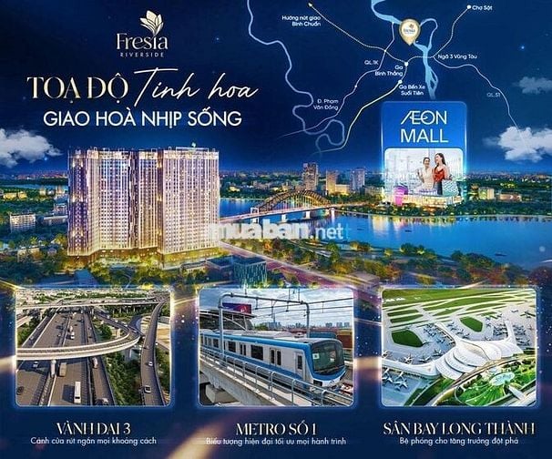 CĂN HỘ 3 MẶT VIEW SÔNG BIÊN HÒA - ĐỐI DIỆN SỦNGOUP & AEONMALL ĐỒNG NAI