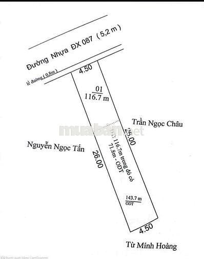 Đất Hiệp An mặt tiền Dx 87 nhựa 5,5m thông thoáng mát. có 2lô