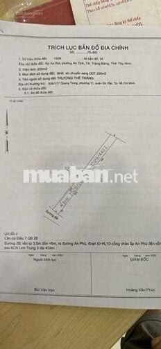 CHỦ CẦN BÁN LÔ ĐẤT 650 M2 XÃ AN TỊNH , TRẢNG BÀNG TÂY NINH GIÁ 1 TỶ