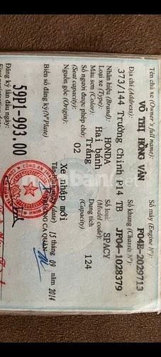 Gia đình bán xe Spacy Nhật nữ ít sử dụng