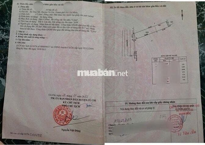 BÁN 170M2 ĐẤT THỔ CƯ MẶT TIỀN TỈNH LỘ 7 - THÁI MỸ - SHR