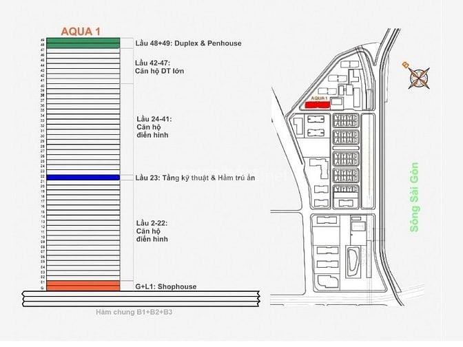 Căn hộ bán tại Vinhomes Golden River Quận 1 tầng cao tháp Aqua 1 110m2