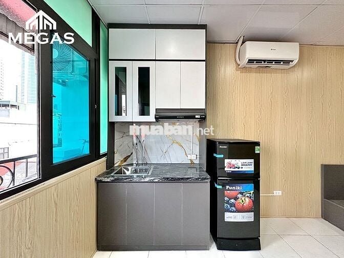 CHO THUÊ CĂN HỘ STUDIO FULL NỘI THẤT BAN CÔNG NGAY TẠI TRUNG KÍNH