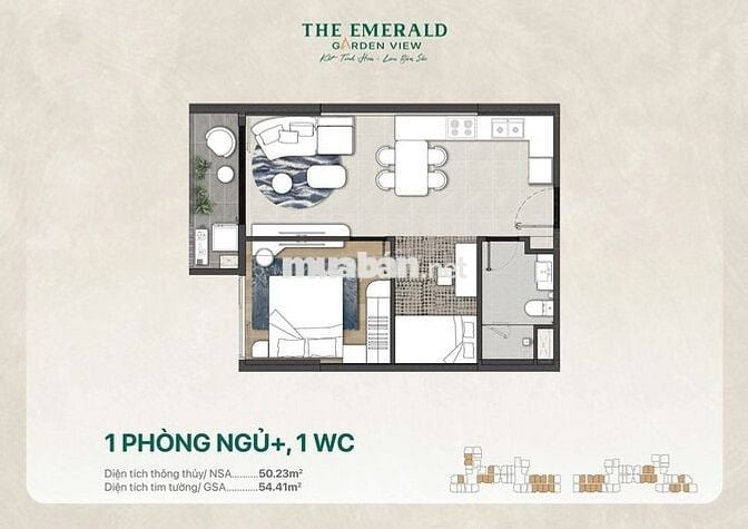 BÁN  CĂN HỘ  The Emerald Garden View-1 tỷ 390 /Căn