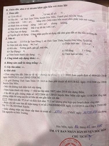 Chính chủ nhà ở sổ hồng 150m2, Thới Tam Thôn 16,Xã Đông Thạnh