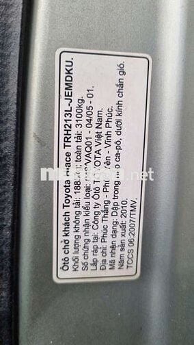 Toyota Hiace 2010 16 chỗ Bạc