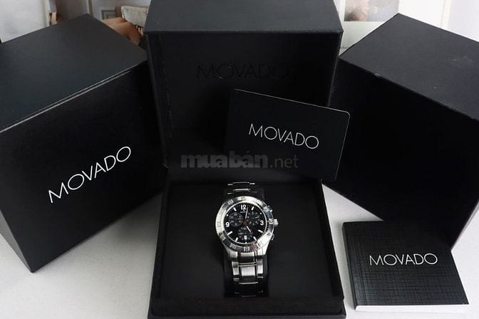 ĐH Nam : Movado 6 Kim Chronograph bấm giờ thể thao, Size 38mm Fullbox.