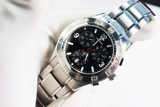 ĐH Nam : Movado 6 Kim Chronograph bấm giờ thể thao, Size 38mm Fullbox.