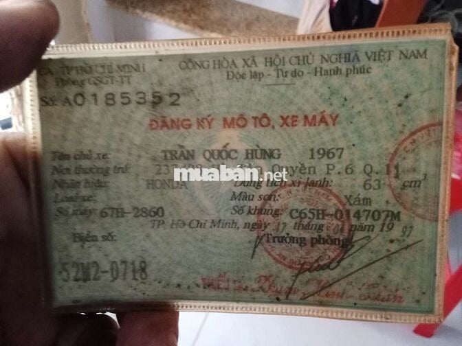 Honda xe cổ Cub 65 zin nhật cavec bstp