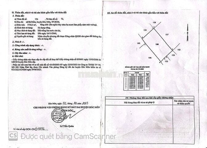 GẦN 1,1 Ha  MẶT TIỀN BÀ ĐIỂM 4 , xã BÀ ĐIỂM