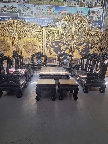 Hàng Mới ráp xong 2 bộ Bàn Ghế Tay 16-18 Mun Sừng