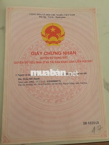 Bán nhanh lô đất tại Sơn Tây - Hà Nội có thương lượng