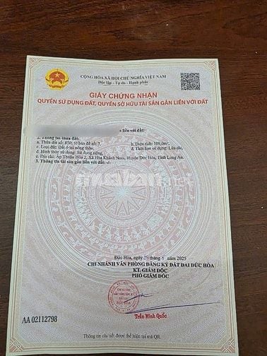 Đất Hòa Khánh Nam sau chợ Hòa Khánh 500m cần bán, 5x22, 109m2 thổ cư,