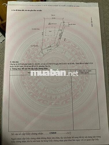 bán đất phường Tân An cũ, DT 535,5m2 đất cặp theo rạch nên mát mẻ