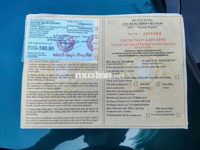 Daewoo Nubira 2003  1.6 MT - 77000 km