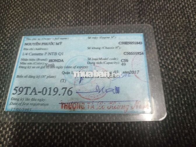 Cub cổ 50 BS VIP đẹp zin trùm mền