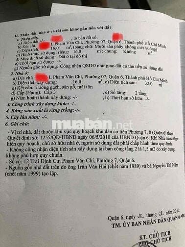 Nhà Mặt Tiền Lô L Phạm Văn Chí, 1 Trệt 1 Lầu, 3PN 2WC