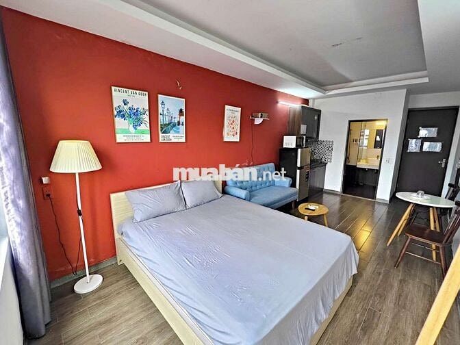 Mk cho thuê căn trống sẵn Studio 30m2 full đồ b.công thoáng ở Đội Cấn