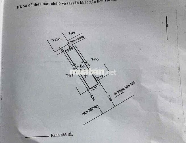 Nhà Mặt Tiền Lô L Phạm Văn Chí, 1 Trệt 1 Lầu, 3PN 2WC