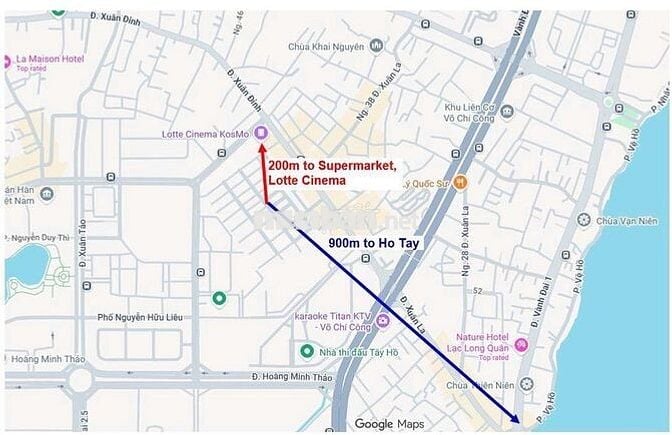 Cho thuê nhà 4 tầng Ngõ 105 Xuân La