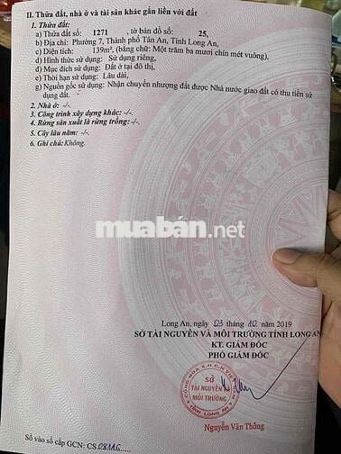 *** ĐẤT THỔ CƯ CHÍNH CHỦ, KHU DÂN CƯ CHÂU THỊ KIM, PHƯỜNG 7, TÂN AN, L