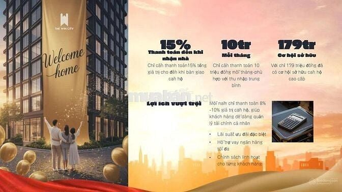 Mở bán đợt 1 The Win City giá tốt nhà đầu tư, 179tr nhận nhà,