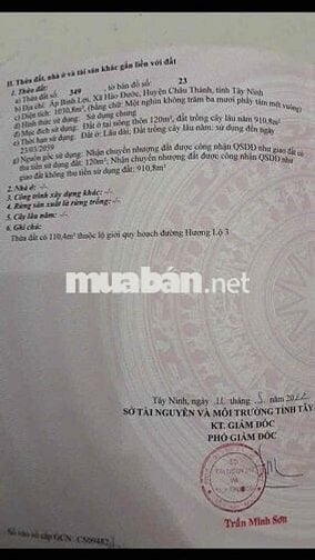 Cần Bán Đất Ngay Chợ Hảo Đước 12x88 Giá 2T8xx