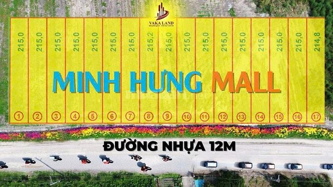 Đất nền 595tr/lô 220m2 trong KCN Minh Hưng