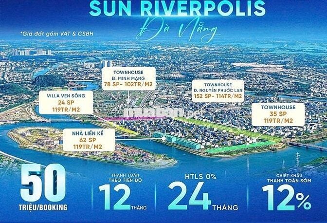 SUN GROUP MỞ BÁN ĐẤT BIỆT THỰ VIEW SÔNG - ĐẤT NHÀ PHỐ LIỀN KỀ