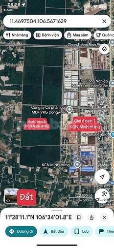 Đất nền 595tr/lô 220m2 trong KCN Minh Hưng