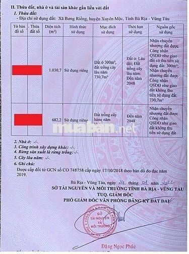 Cần bán đất mặt tiền Quốc lộ 55, Xuyên Mộc, Bà Rịa – Vũng Tàu