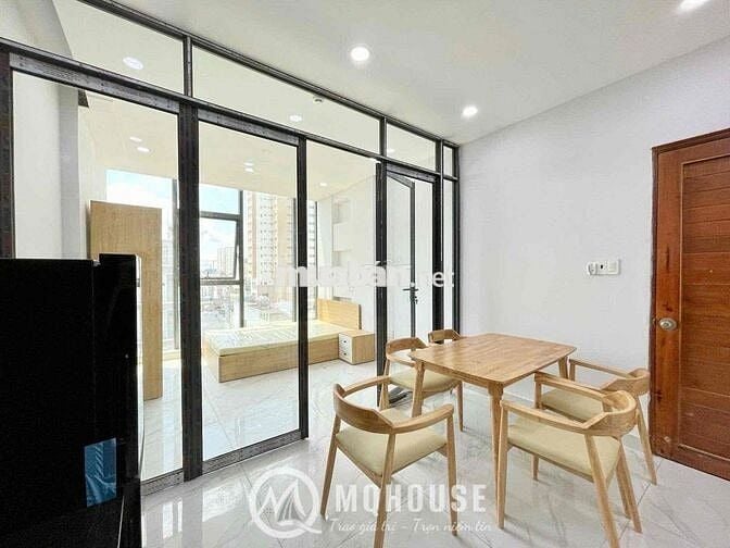 CHDV 1PN CỬA SỔ VIEW KÍNH NGAY BẮC HẢI - THANG MÁY FULL NỘI THẤT