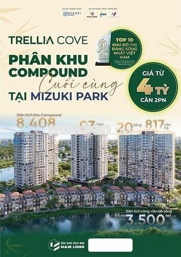 KÍ HĐMB CHỈ TỪ 400tr SỞ HỮU CĂN HỘ CAO CẤP NHẤT MIZUKI PARK -VIEW SÔNG