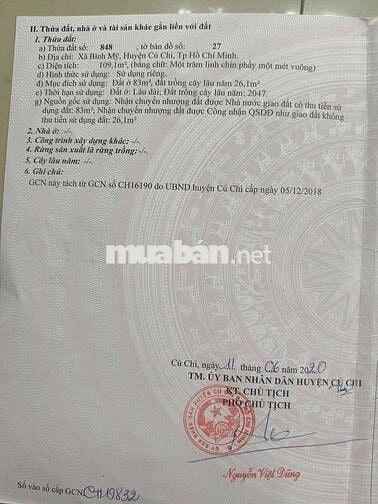 Bán đất 5,2 X 21m 1/ Hà Duy Phiên cào 200m Xã Bình Mỹ, mật độ xây 86%