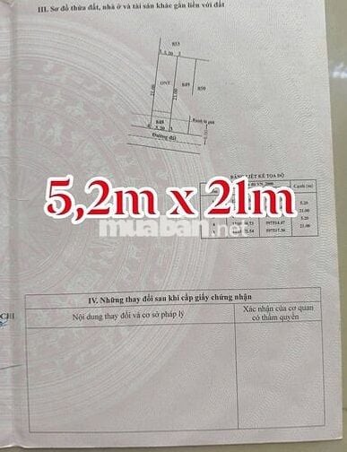 Bán đất 5,2 X 21m 1/ Hà Duy Phiên cào 200m Xã Bình Mỹ, mật độ xây 86%