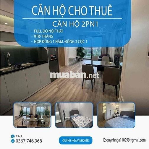 Cho thuê căn hộ tại Vinhome Ocean Park