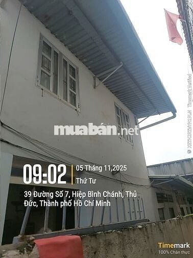 Bán nhà riêng trong ngõ đường số 7 Quốc lộ 13 Hiệp Bình Chánh Thủ Đức