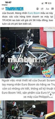 Bán xe moto mini 125cc, nguyên zin mới đi 4600km