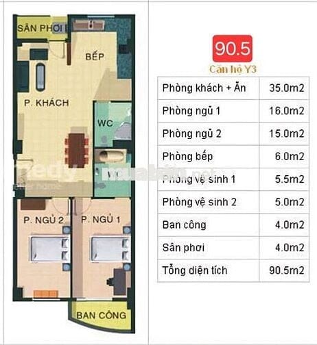 🌈CĂN HỘ 91m² 2️⃣PN 2️⃣WC💥NHÀ ĐẸP BAN CÔNG🔥Ở LIỀN🔥Tân phú✅️Ng Sơn