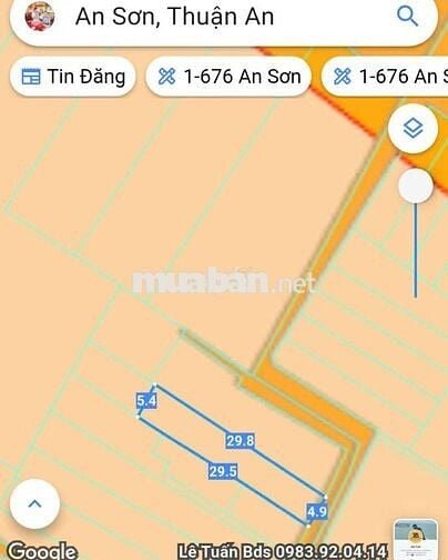 Bán nhà đường An Sơn 21 An Sơn Thuận An Bình Dương