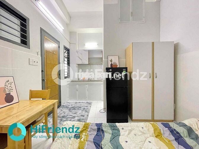 STUDIO FULL NỘI THẤT - THANG MÁY BẢO VỆ - GẦN CHỢ HOÀNG HOA THÁM